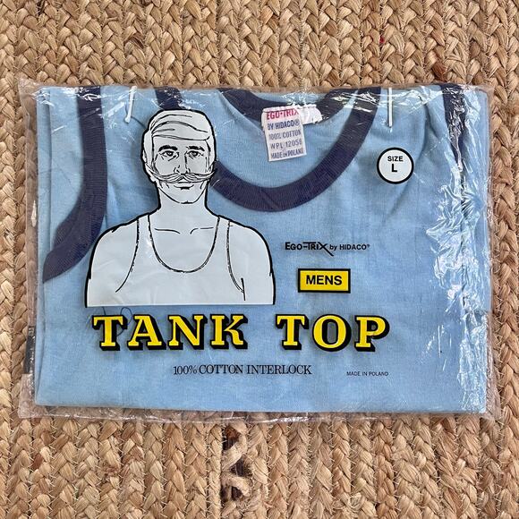 New, still in package vintage 70s men’s tank top - Picture 1 of 2